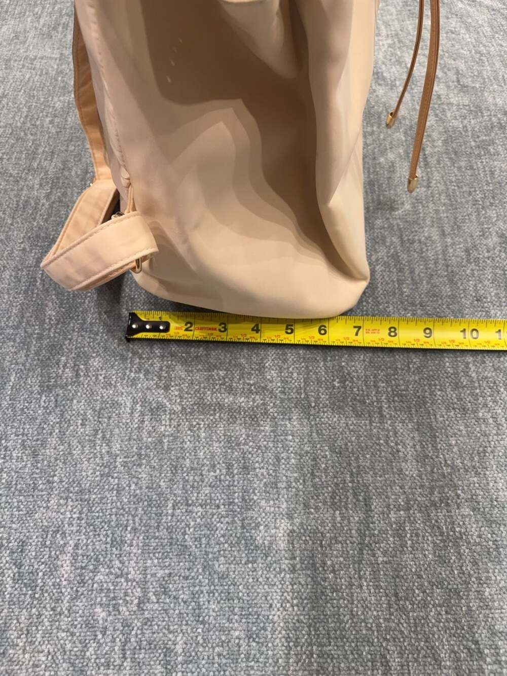 LouLu Cream Nylon Drawstring Backpack - Picture 5 of 12